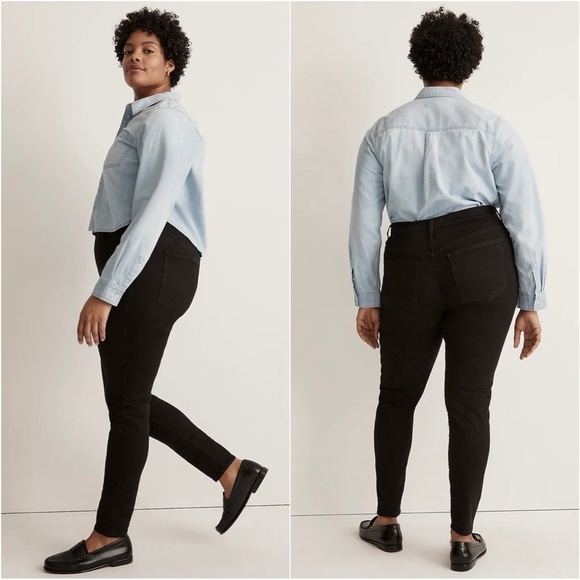 Madewell Jeans 10" High-Rise Skinny Stretch Black 32 NWT New - Picture 2 of 12